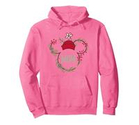 Disney Minnie Mouse Family Holiday (Mom) Sudadera con Capucha, Unisex para adultos, Rosa brillante, M