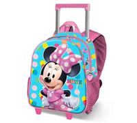 Disney Minnie Mouse Fancy-Mochila 3D con Ruedas Pequeña, Azul, 26 x 34 cm, Capacidad 12,5 L