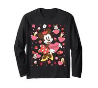 Disney Minnie Mouse & Friends Valentine's Day Retro Hearts Manga Larga