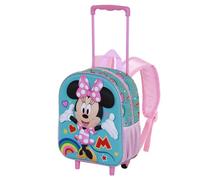 Disney Minnie Mouse Greet-Mochila 3D con Ruedas Pequeña, Turquesa, 26 x 34 cm, Capacidad 7 L