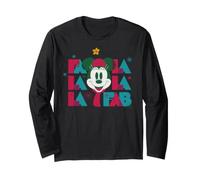 Disney Minnie Mouse Holiday Fa La La La Fab Christmas Manga Larga