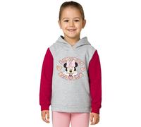Disney Minnie Mouse Hoodie - Sudadera con capucha para niña, edición limitada, color gris y rojo
