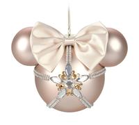 Disney Minnie Mouse Icon Glass Ball Sketchbook ORNAMENT? Oro rosa y gemas