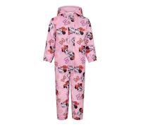 Disney Minnie Mouse impermeable con capucha y forro polar para niñas, Mono impermeable de una pieza para niñas, Minnie Mouse, Rosado