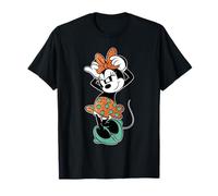 Disney Minnie Mouse in Orange & Green Color Trend Bow Pose Camiseta