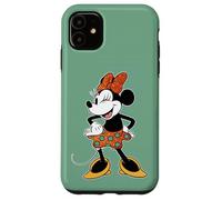Disney Minnie Mouse in Orange & Green Color Trend Wink Pose Carcasa para iPhone 11