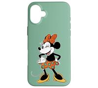 Disney Minnie Mouse in Orange & Green Color Trend Wink Pose Carcasa para iPhone 16 Plus