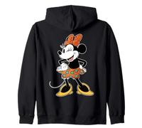 Disney Minnie Mouse in Orange & Green Color Trend Wink Pose Sudadera con Capucha