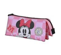 Disney Minnie Mouse Journey-Estuche Portatodo Triple, Rosa, 23 x 11 cm