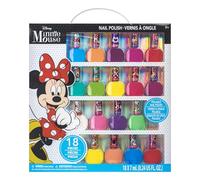 Disney Minnie Mouse Juego de esmalte de uñas a base de agua de 18 piezas Juego de pintura de uñas pelable de secado rápido para niñas de 3 años de Townley Girl