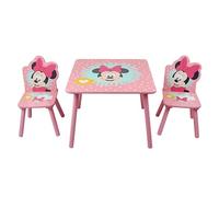 Disney Minnie Mouse Juego de mesa y sillas para 2, soporta hasta 30 kg por silla, óptimo para jugar y realizar actividades, tamaño pequeño, rosa