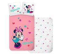 Disney Minnie Mouse - Juego de ropa de cama infantil - Funda nórdica de 100 x 135 cm y funda de almohada de 40 x 60 cm