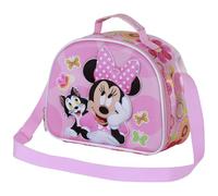 Disney Bolsa portamerienda Minnie Mouse Kitten 3D Unisex infantil Rosa 26 x 20 cm