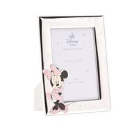 Disney - Minnie Mouse - Marco de fotos chapado en plata real 4x6 - Fabricado en Italia - Producto oficial - Parte trasera de madera