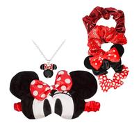 Disney Minnie Mouse Máscara para dormir, juego de coletero, collar y aretes VS700658L.PH