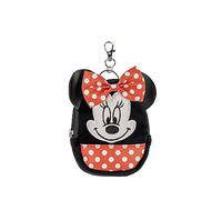 DISNEY Minnie Mouse Mini Mochila Llavero Negro y Rojo, Negro, blanco y rojo, Talla única, Moderno