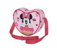 Disney Minnie Mouse Muffin-Bolso Corazón Casual, Rosa, 21 x 15,5 cm