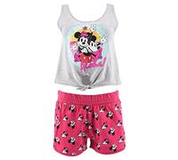 Disney Minnie Mouse Mujer Pijama Corto (Gris Claro,M)