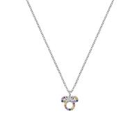Disney Minnie Mouse N903917SZML-18.PH - Collar de plata de ley con circonita cúbica multicolor para mujer y niña