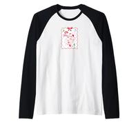 Disney Minnie Mouse Oh My PJs Cozy Christmas Holiday Stamp Camiseta Manga Raglan