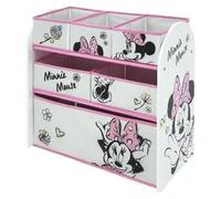 Disney - Minnie Mouse - Organizador de madera con 6 cestos textiles Minnie Mouse (62x30x60cm) ㅤ