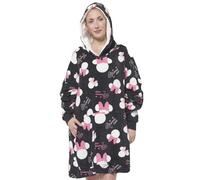 Disney Minnie Mouse Oversize Cozy Hoodie for Women - Oversized Women's Cosy Sweater Fluffy Blanket Sweater Negro