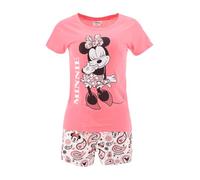 Disney Minnie Mouse Pijamas para Mujer, Camiseta y Pantalon Corto Algodon Pijama 2 Piezas, Regalo para Mujer, Niñas y Adolescentes | Talla S