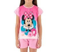 Disney Minnie Mouse Pijamas para Niñas, Diseño Minnie Camiseta y Pantalón Corto Conjunto 2 Piezas, Regalo para Niñas, Tallas 3 a 8 Años (FR/ES, Edad, 4 años, Regular, Rosa)