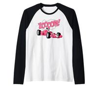 Disney Minnie Mouse Racing Team "ZOOOOM!" Race Car Driver Camiseta Manga Raglan