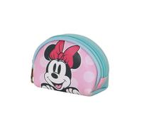 Disney Minnie Mouse Ribbon-Monedero Oval Casual, Rosa, 12 x 9 cm