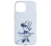 Disney Minnie Mouse Sketch con nombre Retro Vintage Art Style Carcasa para iPhone 15