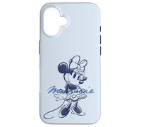 Disney Minnie Mouse Sketch con nombre Retro Vintage Art Style Carcasa para iPhone 16