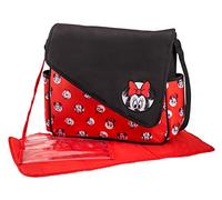Disney Minnie Mouse Sketch solapa messenger Bolsa de Pañales, rojo/negro