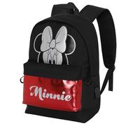 Disney Mochila Minnie Mouse Sparkle HS – Plateado/Negro, 30 x 41 cm, 22 L
