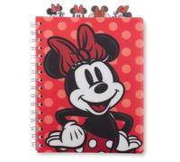 Disney Minnie Mouse Spiral Tab Journal, 96 Sheets of Lined Pages, 4 Tabs | Cuaderno en espiral, 4 pestañas divisoras de Minnie Mouse, 96 hojas de páginas rayadas, lindo cuaderno de Disney