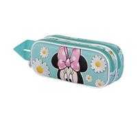 Disney Minnie Mouse Spring-Estuche Portatodo 3D Doble, Azul, 22 x 9,5 cm
