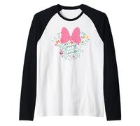 Disney Minnie Mouse Spring Into The Season Flower Icon Camiseta Manga Raglan
