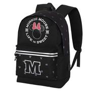 Disney Minnie Mouse Symbol-Mochila HS Silver, Negro, 30 x 41 cm, Capacidad 22 L