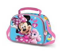 Disney Minnie Mouse Tender-Bolsa Portamerienda 3D, Azul 26 x 20 cm