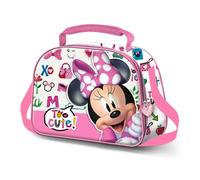 Disney Minnie Mouse Too Cute-Bolsa Portamerienda 3D, Rosa, 25,5 x 20 cm