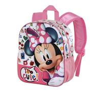 Disney Minnie Mouse Too Cute-Mochila 3D Pequeña, Rosa, 26 x 31 cm, Capacidad 8,5 L