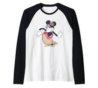 Disney Minnie Mouse Tropical Island Dance Hawai'i Inspired Camiseta Manga Raglan