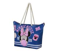 Disney Minnie Mouse Varsity-Bolsa de Playa Soleil, Azul, 52 x 37 cm