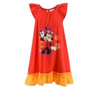 Disney Minnie Mouse Vestido para Niñas, Vestido Manga Corta para Niñas, Diseño 'Sun and Fun' Ratoncita Minnie, Talla 3 Años | Rojo