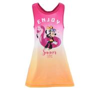 Disney Minnie Mouse Vestido para Niñas, Vestido Tirantes para Niñas, Diseño 'Summer Time', Talla 4 Años - Rosa
