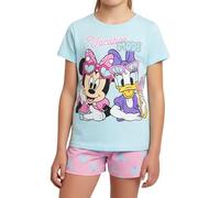 Disney Minnie Mouse y Daisy Pijamas para Niña, Algodon Suave Camiseta Manga Corta y Pantalon Corto, Talla 5 Años