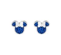 Disney Minnie Pendientes para niña de acero inoxidable con circonitas, talla única, Joyas Disney