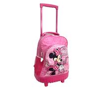 Disney Minnie Rolling Bag Trolley Con Ruedas Zaino Rosa Niña Escuela 46x33x20cm
