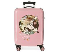 Disney Minnie The Sound of Nature Maleta de Cabina Rosa 38x55x20 cms Rígida ABS Cierre de combinación Lateral 34L 2 kgs 4 Ruedas Dobles Equipaje Mano