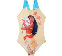 Disney Moana Bañador Niña 3-8 Años, Traje de Baño Infantil Una Pieza con Tirantes Ajustables, Ropa de Baño para Playa Piscina, Verano Regalo Niña (7-8 Años, Crema Moana)